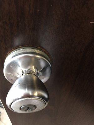 This is what my doorknob looks like now.