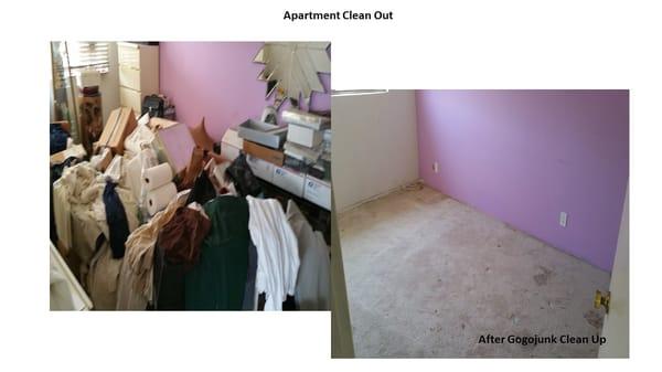 Apartment Clean Out - Bedroom Before and After