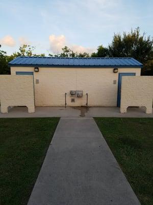 Restrooms and water fountain