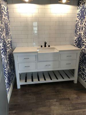 Custom vanity installation