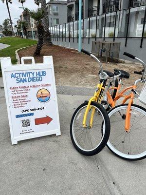 Beach cruiser rentals!