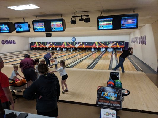 Bowling with the family on our first reunion!