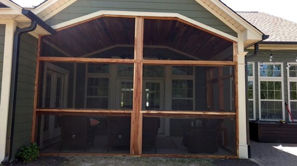 Custom screened porch