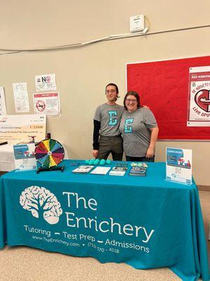 Director Melanie and OM Alex at a Pershing Middle School event