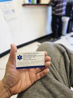 Front counter waiting area at Long Beach Primary Care Associates