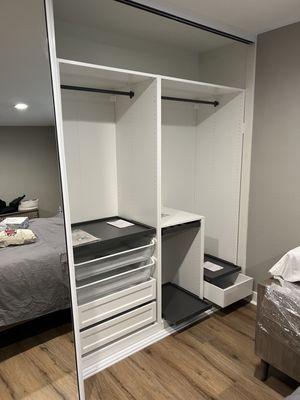 Closet organization assembly by Ikea