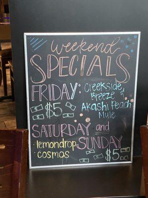 Weekend Drink Specials