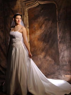 Bridal portrait in studio