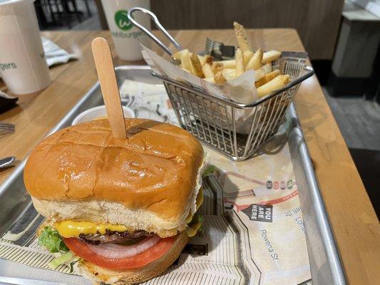 The 1/3 lb "Our" Burger with Fries