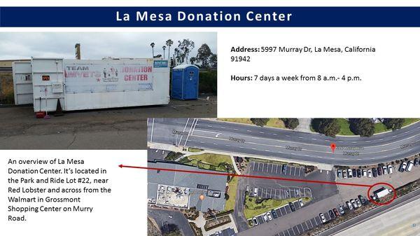 La Mesa Donation.  If you like a pick-up call us 877.990.VETS. or https://www.teamamvets.com/pick-up/