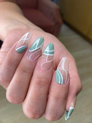 Gel-X extensions with nail art