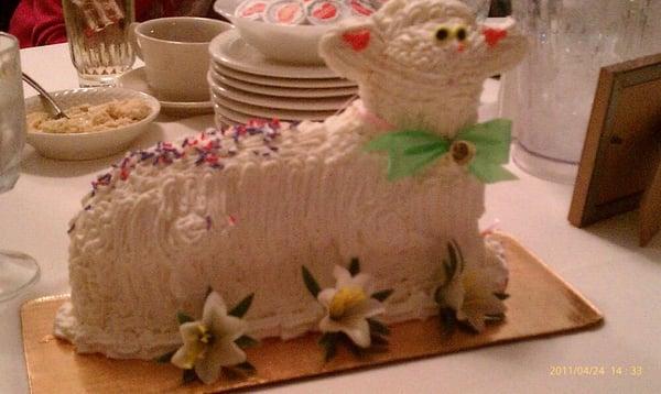 Easter lamb cake.