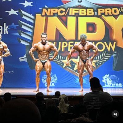 Daniel (Left) presenting his best at the Indianapolis pro 2024