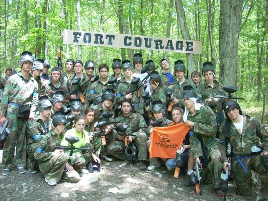 Group shot after an intense game on Fort Courage