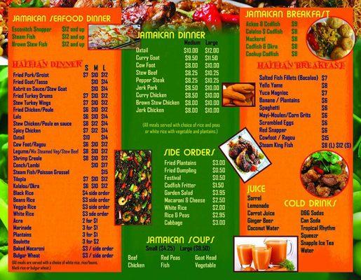 Full menu