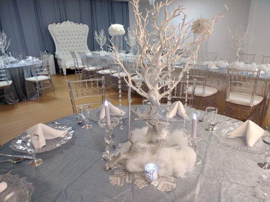 Dusty Blue winter wonderland decor