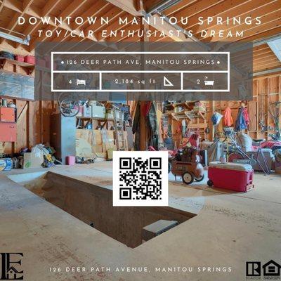 123 Pawnee Avenue, 126 Deer Path Avenue For sale income property with QR code shop/garage Manitou Springs Lewis Embers Real Estate Invest