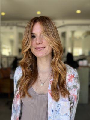 Natural copper with highlights