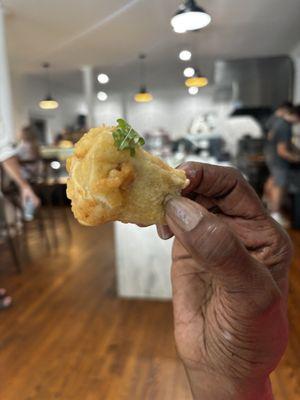 Crispy fried artichoke from sandwich