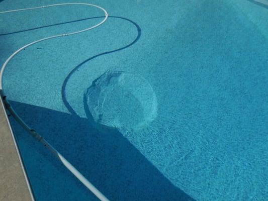 They returned to fix this spot three times within 10 months of completion of this pool.