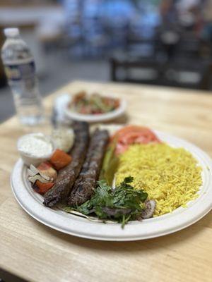 Kafta Kabab Plate