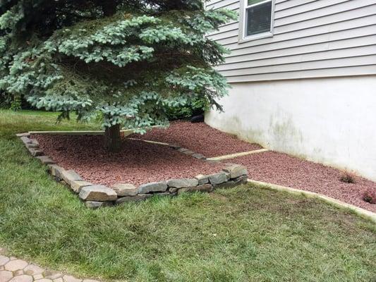 Stone Flower bed.