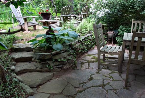 Outdoor sitting area.