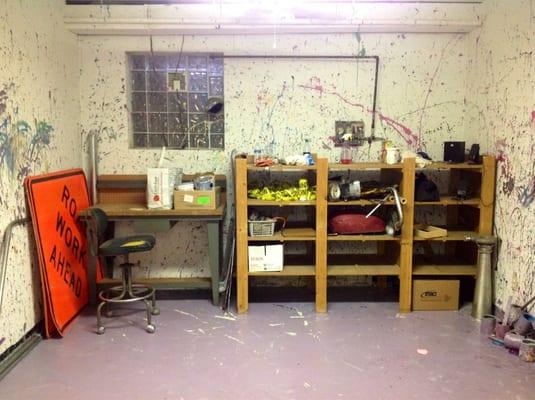 This is one of my studios at brickbox. It's my get messy and wild room.