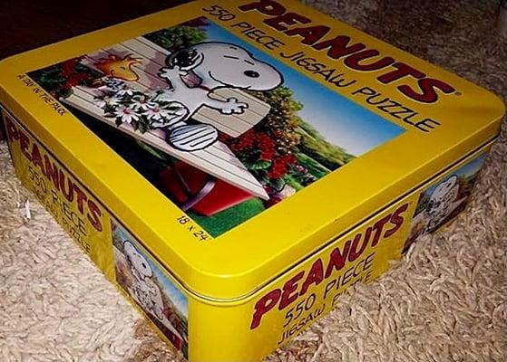 Peanuts collectible tin.