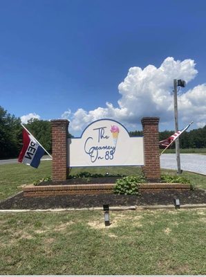 Establishment sign along route 83.