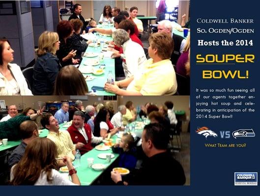 We had a blast hosting the SOUPER BOWL party today! Thanks to our agents for being such an awesome team!