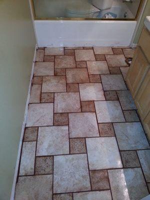 Bathroom floor tile