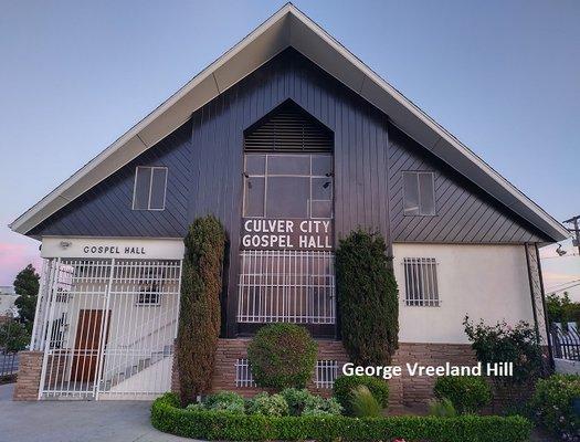 Culver City Gospel Hall in Culver City, California. 
 Photo by, George Vreeland Hill