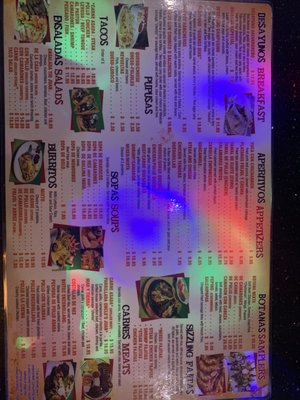 New Uncle Juan's menu