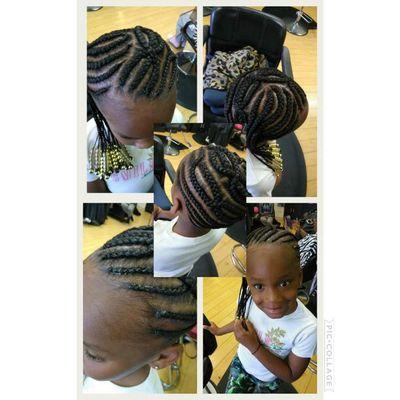 Lil girl braids with beads $45