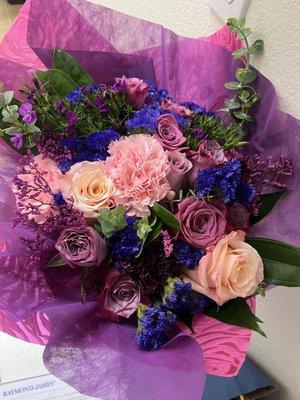 Pink and purple bouquet