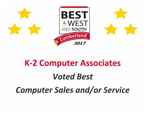 Thank you all for voting us the best of the best 2017! We look forward to taking care of all you IT needs in the coming year.