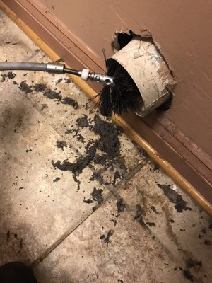 Dryer vent cleaning