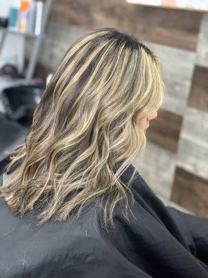 Blonde teasy balayage