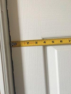 They cut the door and the edge doesn't look straight