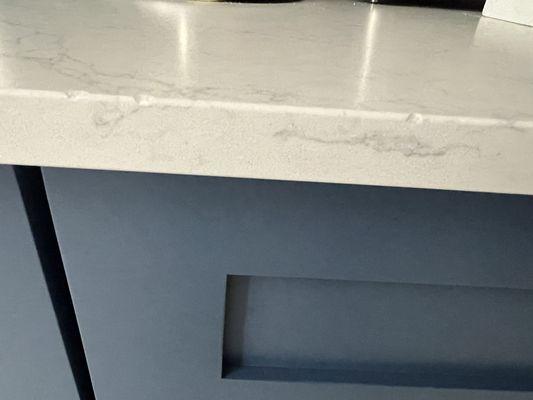 Chip defective countertop refused to replace.