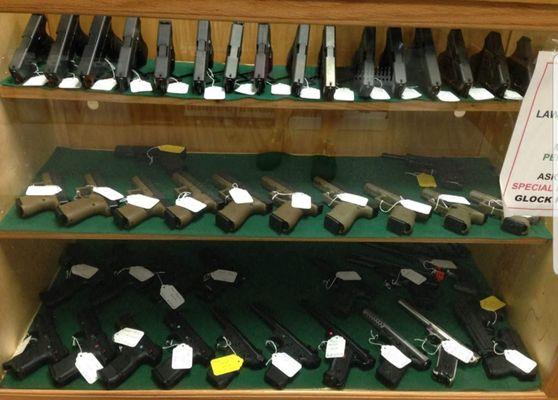 Shenandoah Sporting Goods has a huge inventory of handguns.