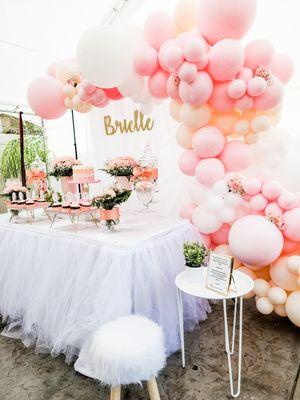 1st birthday party candy table