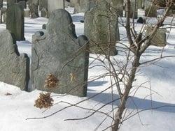 Winter in the historic graveyard