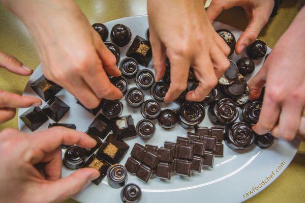 Students move faster at the end of the day in our Pastries class when we say "Dig-in" and they get to taste the fruits of their labor.