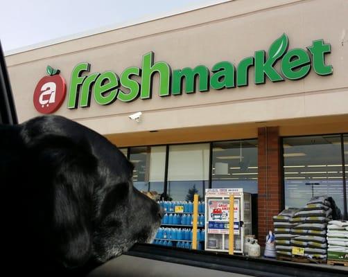 Russell waiting for his Mommy to finish shopping.