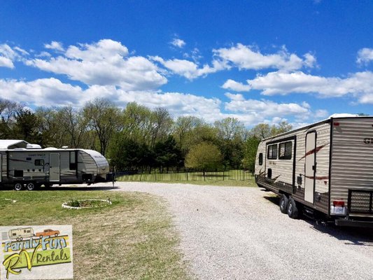 Grace and Glory our two Cherokee Grey Wolfs ready to make your next camping trip memorable!