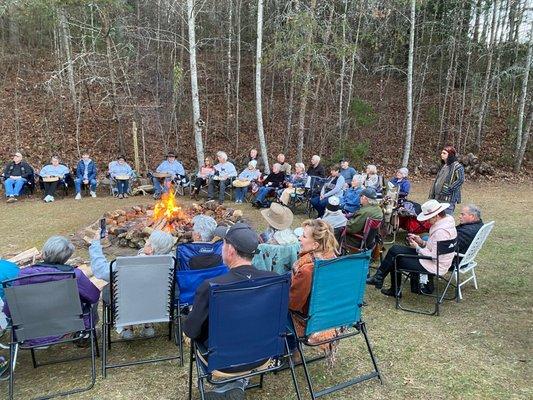 Akitchitay leading a Drum Circle