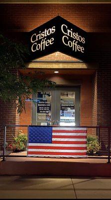 Entrance to the cafe