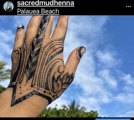 Jagua gel application, will stain a deep indigo blue